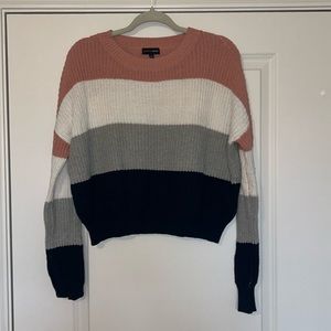 Cropped striped sweater, size L